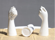Load image into Gallery viewer, white ceramic vase &quot;hand vase&quot;
