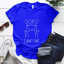 Load image into Gallery viewer, Women\&#39;s T-shirt &quot;OOPS I DON\&#39;T CARE&quot; - large color selection
