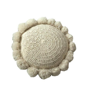 Boho designer crochet pillow | Seat cushion - handmade