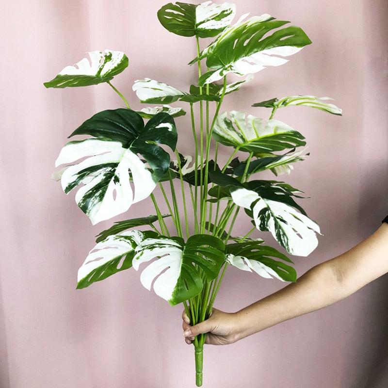 Kunstpflanze Monstera Variegata halfmoon - 65cm oder 75cm